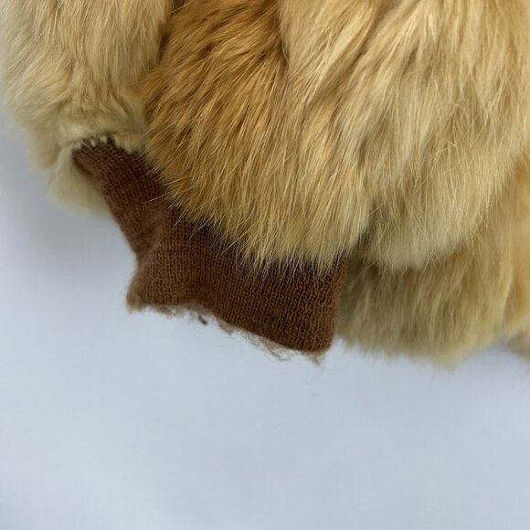 1970s Vintage Women's Size Small Chestnut Hooded Zip Up Real Fur Jacket Coat - Picture 13 of 16